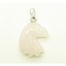 Pendentif Aigle en forme de Rose Quartz