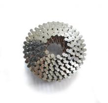 Smooth pole, pointed top, white plated, cement nail