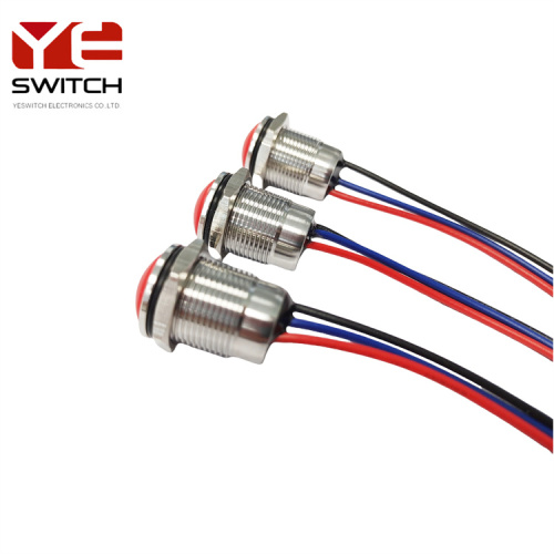 Yeswitch IP68 16 मिमी धातु सिलिकॉन बटन स्विच