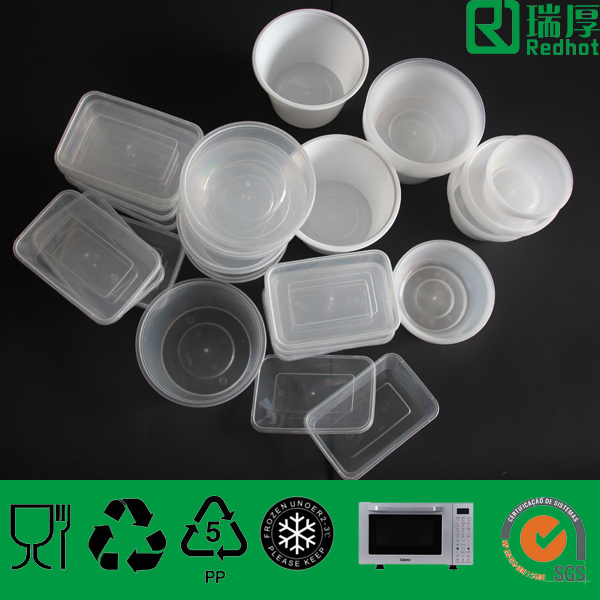 1000ml Plastic Microwave Food Container Takeaway Disposable Rectangular Box