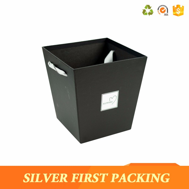 Silver First New products velvet round flower box fashion flower packaging box