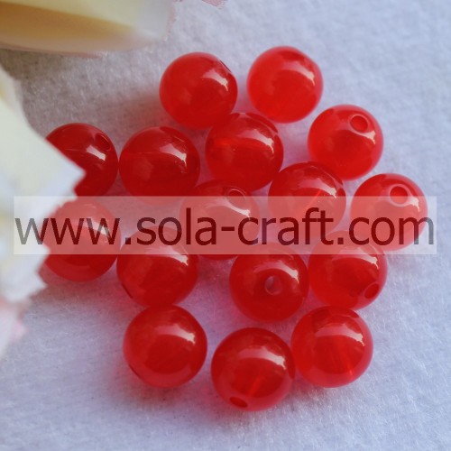 Colorful Transparent Acrylic Plastic Round Jelly Beads