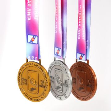 Medalha de metal do evento esportivo maratona personalizada