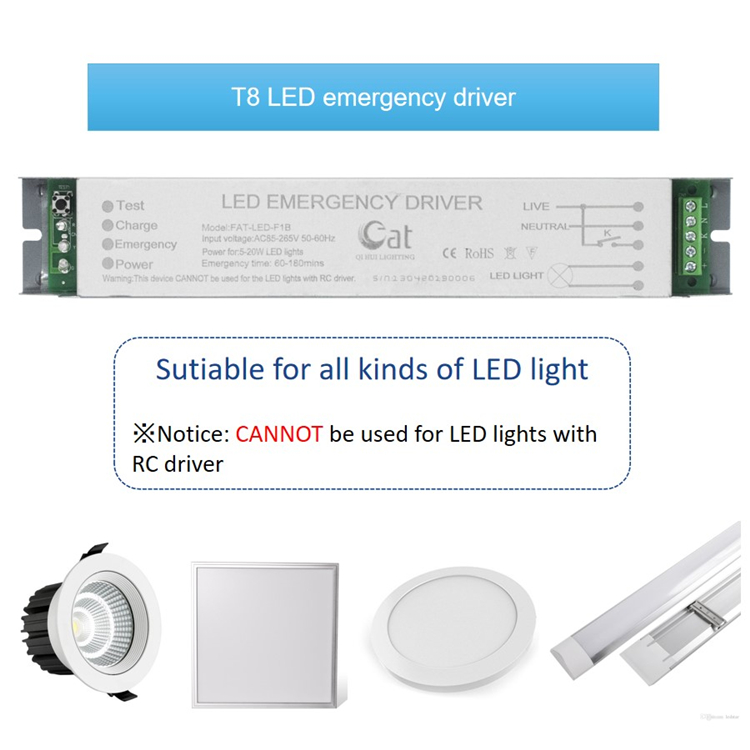 220V Uitgang Constante LED Emergency Tube Driver