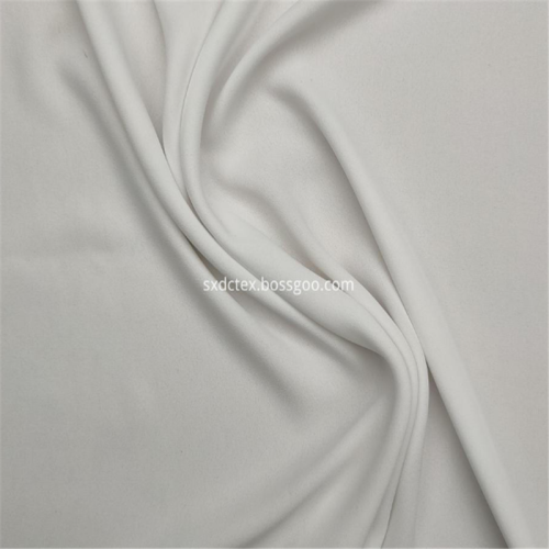 White Plain Dyed Polyester Woven Crepe Fabric