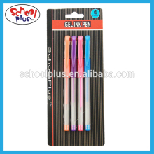 Rainbow 4pcs rainbow gel ink pen in blister card for promotion
