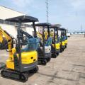 Pertanian Kebun Mini Excavator 1000kg dengan booming ayunan