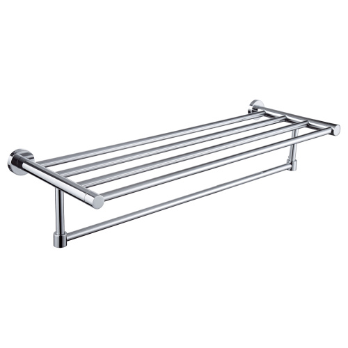 Bathroom Shelf With Towel Bars In Chrome