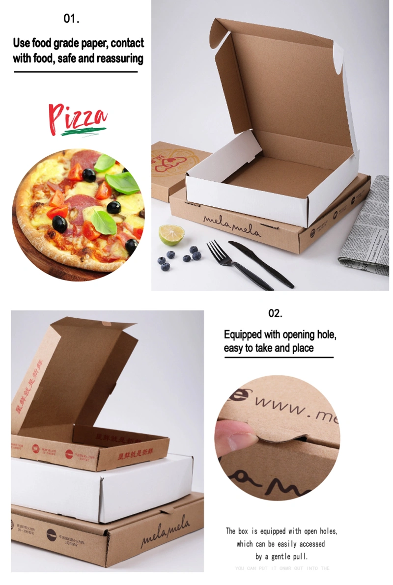 Wholesale Empty Mini Biodegradable Design Customized Recyclable Carton Cheap Pizza Packing Box