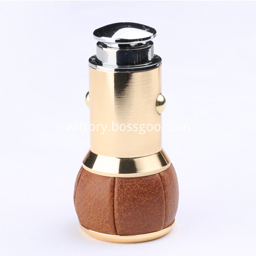 leather smart car charger with ic identify function