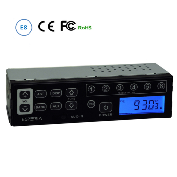 high quality portable radios 12v-24v With AUX 24 volt excavator radio clock radios with earphones