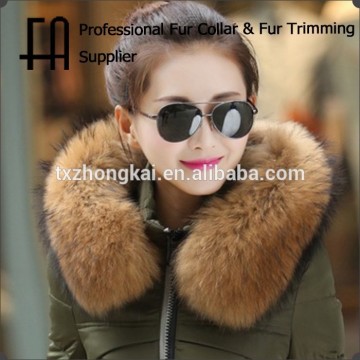 Factory direct wholesale price wholesale raccoon fur hood trim/raccoon fur trim for hood/fur trim for garment