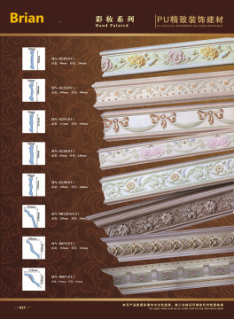 PU carving designed decorative interior cornice mouldings