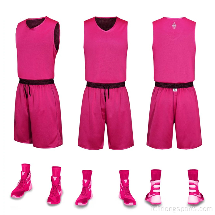 Nuova uniforme da basket reversibile all&#39;ingrosso