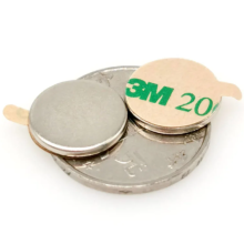 permanent Neodymium round disk magnet with Adhesive backing