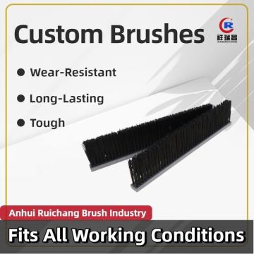 Waterproof black short-haired striped brush