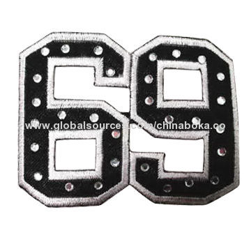 Embroidered Applique Patch, Sewn on T-shirts