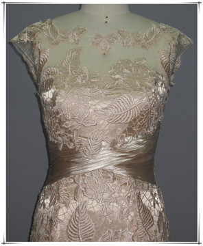 Cap Prom Sleeve Lace Dress