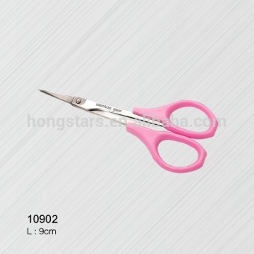 pink color student scissors with plastic handle