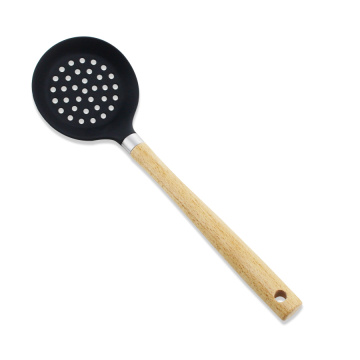 Ustensiles de cuisine en silicone 6pcs avec manche en bois