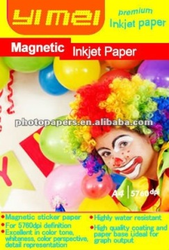 Magnetic inkjet paper