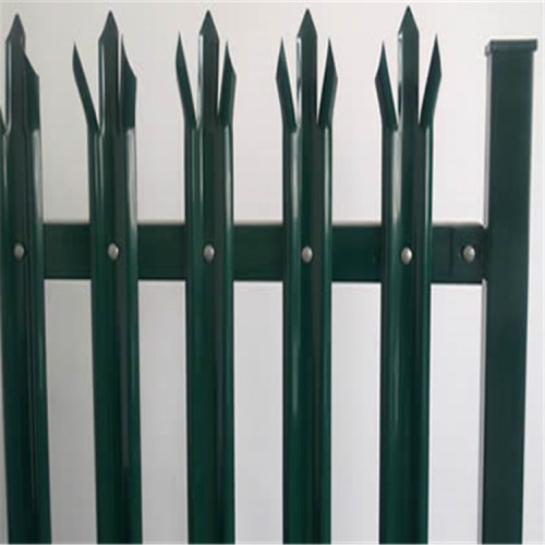 high quality powder coated steel palisade tower fence