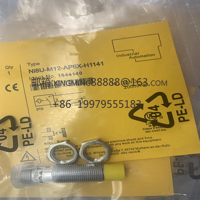 Turck   NI8U EM12 AP6X H1141   Inductive Sensor, 8 mm Range, M12 Non Flh, PNP NO, 10 30 VDC