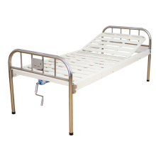 Stainless steel Metal manual single crank hospital bed