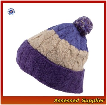 NBH074/ Custom bobble beanie hats with top ball