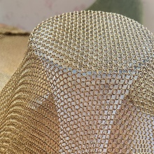Brass Rings Chainmail Wire Mesh Curtain