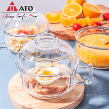 ATO Kitchen Gadgets Clear Cheap Elegant Glass Pots with Handles Cooking Tools Accept Customization