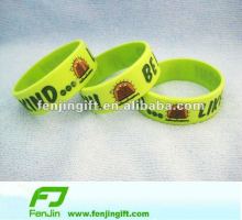 deboss +printed silicone rubber bracelets