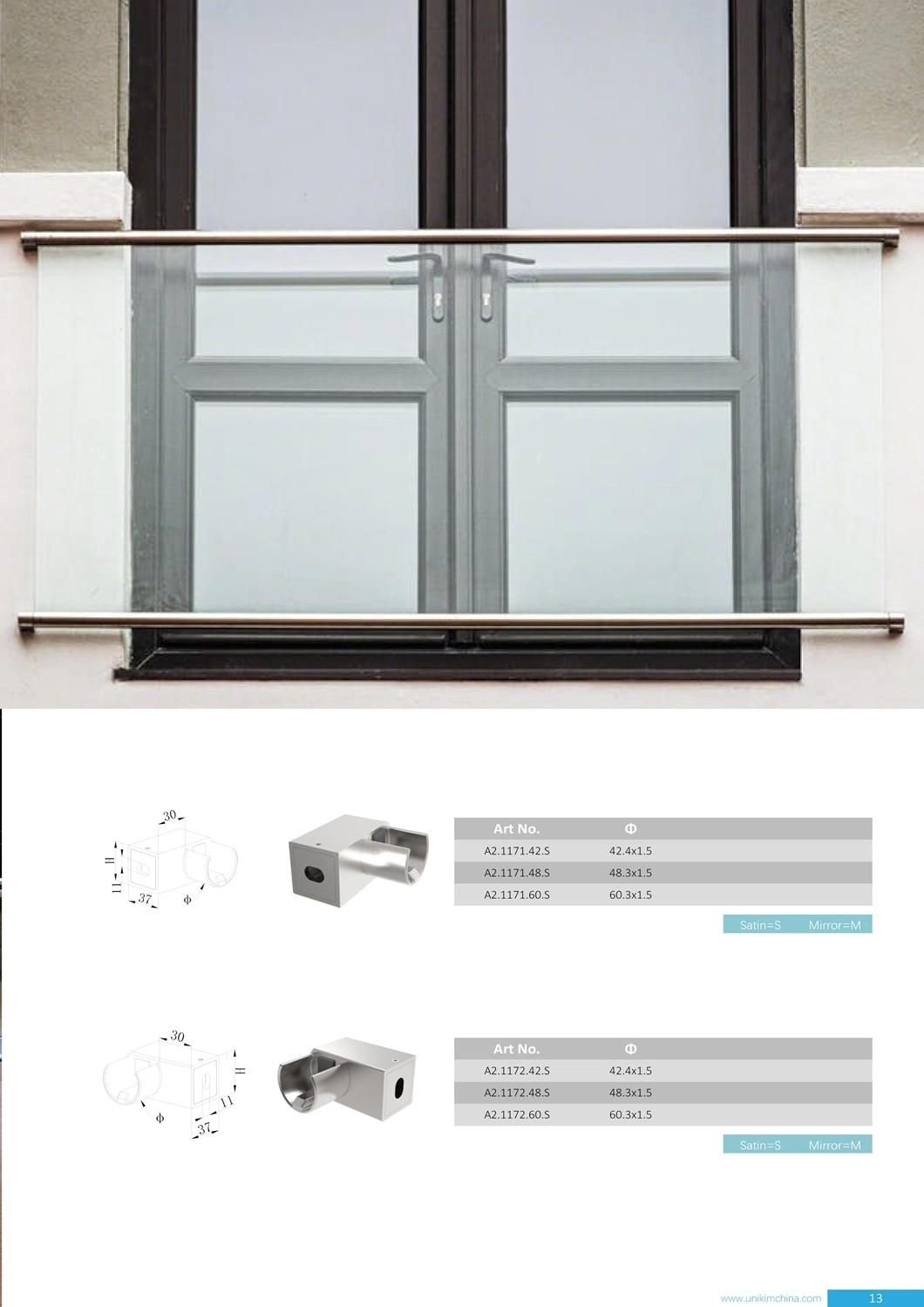 Frameless Glass Balcony Balustrade Railing with Aluminium Glass U Channel Railing