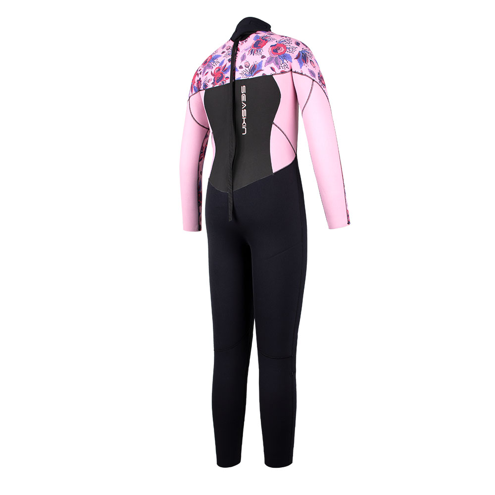 Seaskin Girls Back Zip 3mm Neoprene Surfing Wetsuit