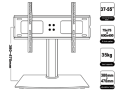 Basis TV berdiri untuk display hingga 47inch