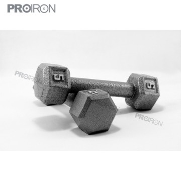 cast iron hex dumbbell