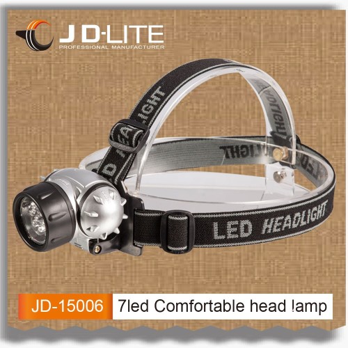 Comfortable ventilate elastic band 7 led head lamp