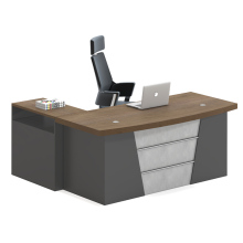 Factory wholesale administrative office furniture L-shaped executive  wooden triamine desk boss executive desk desk