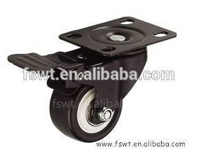 Table Leg Casters Swivel Plate Locking Adjustable Small Caster