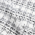 Jacquard con stampa in cotone bianco nero