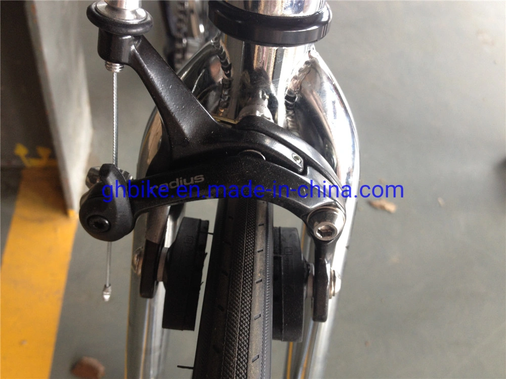 700c Adult Mens Chrome Frame Bullhorn Bar Fixed Gear Bike Fixie Bicycles Cyling