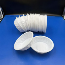 Customizable white PP disposable takeaway packaging bowl