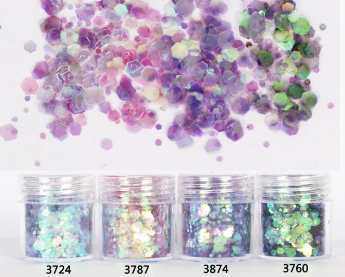 New nail beautiful polyester round glitter powder for crafts per kg