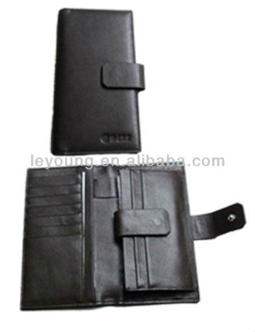 Clasp Closure Long expandable Leather card wallet holder