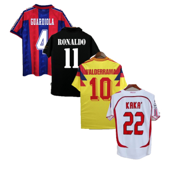 Thailand Quality Retro Soccer Jerseys: Custom RONALDO KAKA Zidane Football Uniforms