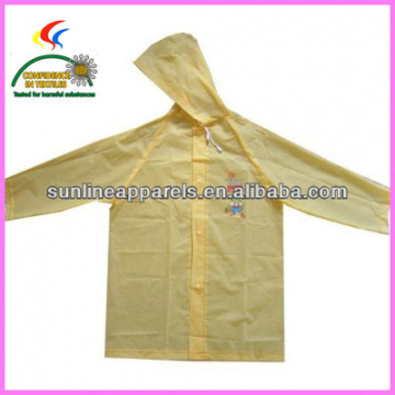 yellow kids rain coat