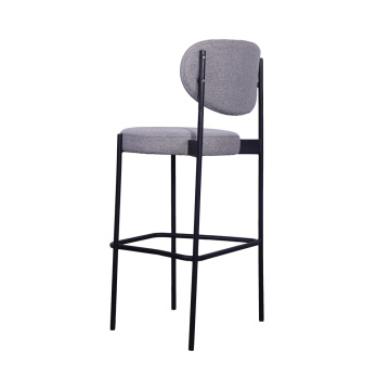 Modern Stainless Steel Bar Chair with Fabric Seat