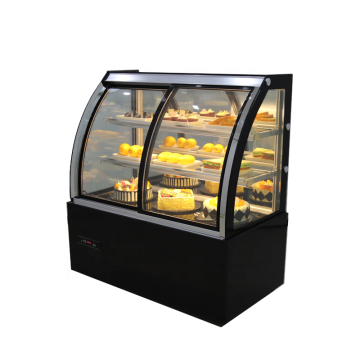 Curved Glass Front Door Cake Showcase Refrigerator