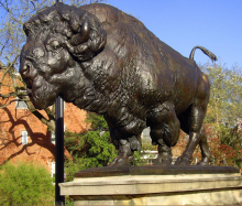 large garden outdoor sculptures metal craft life size bison statue