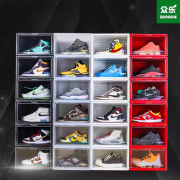 Transparent plastic sneaker display box